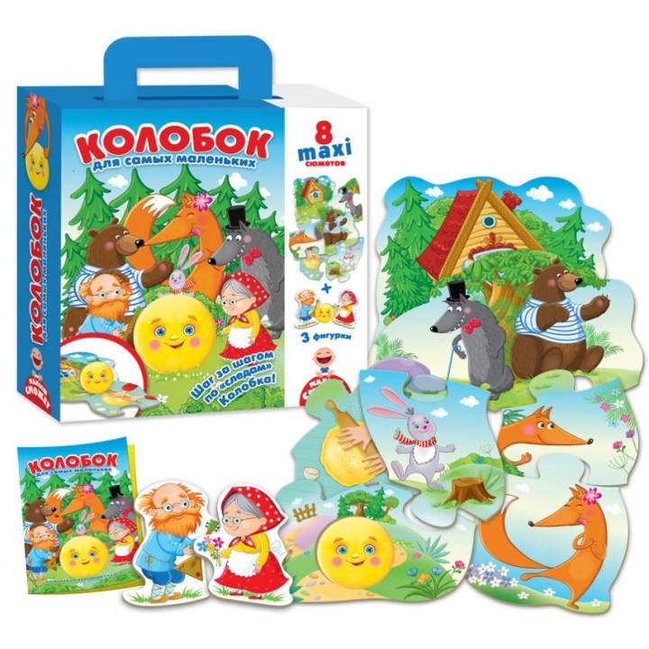 VladiToys. Игра настольная арт.VT2909-11 "Путешествие по сказке "Колобок"