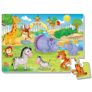 VladiToys. Мягкие пазлы арт.VT1102-13 "Зоопарк" А4 24 элемента
