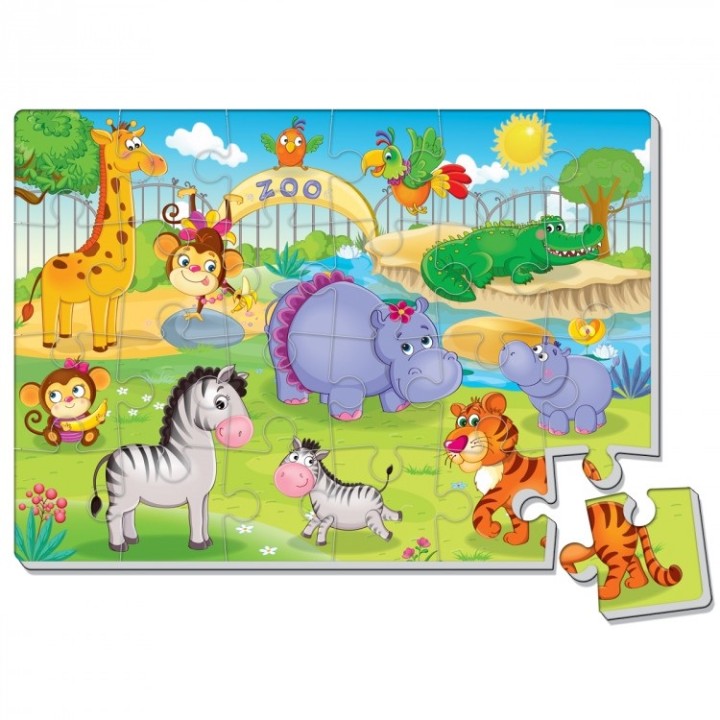 VladiToys. Мягкие пазлы арт.VT1102-13 "Зоопарк" А4 24 элемента