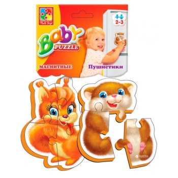 VladiToys. Мягкие магнитные пазлы (Baby puzzle) арт.VT3208-04 "Пушистики"