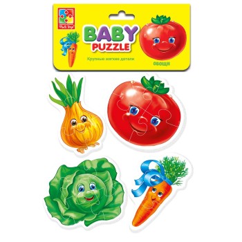 VladiToys. Мягкие пазлы (Baby puzzle) арт.VT1106-03 "Овощи" /100