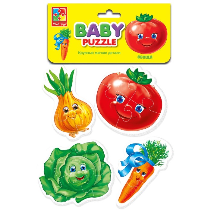VladiToys. Мягкие пазлы (Baby puzzle) арт.VT1106-03 "Овощи" /100