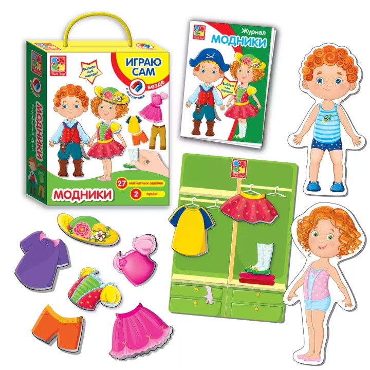 VladiToys. Магнитная игра-одевашка арт.VT3702-02 "Модники" РРЦ 699 р.