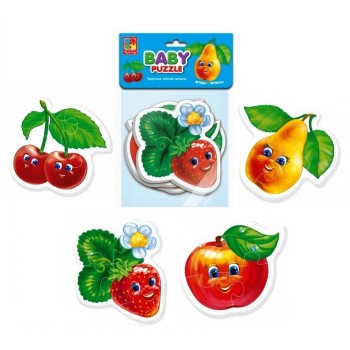 VladiToys. Мягкие пазлы (Baby puzzle) арт.VT1106-04 "Фрукты" /100