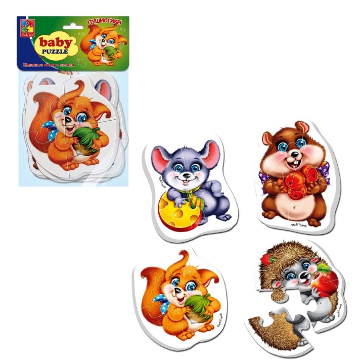 VladiToys. Мягкие пазлы (Baby puzzle) арт.VT1106-05 "Пушистики"