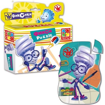 VladiToys. Магнитные фигурные пазлы арт.VT1504-24 "Фиксики. Игрек"