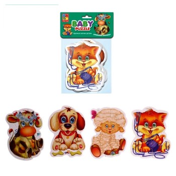 VladiToys. Мягкие пазлы (Baby puzzle) арт.VT1106-07 "Домашние любимцы" /100