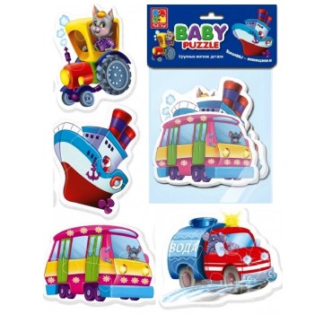 VladiToys. Мягкие пазлы (Baby puzzle) арт.VT1106-08 "Машины помощники"