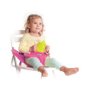 Жирафики.939425 Стульчик-чехол для кормления и путешествий, 2 положения, розовый