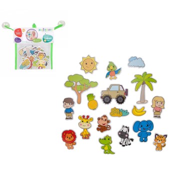 Жирафики.939614 Набор стикеров для купания "Сафари" 18 стикеров