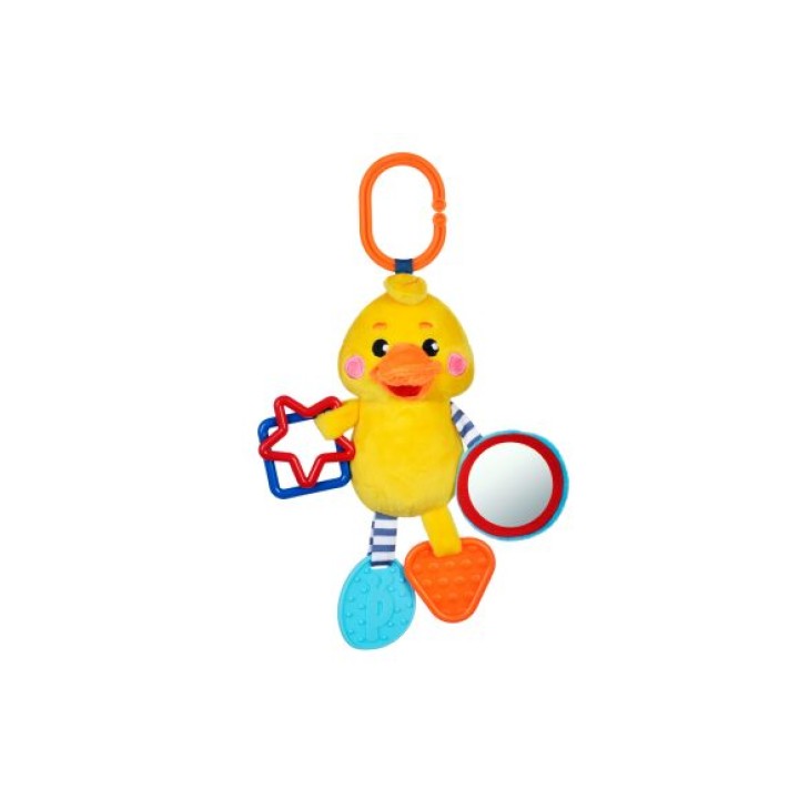 Жирафики.939539 Подвеска с силиконовым прорезывателем и зеркальцем "Утенок"