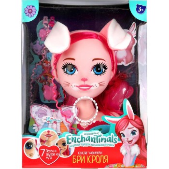 Карапуз. Кукла-манекен для созд причесок "Enchantimals Бри Кроля" акс. для вол. арт.ENCH-STYLE-BUNN