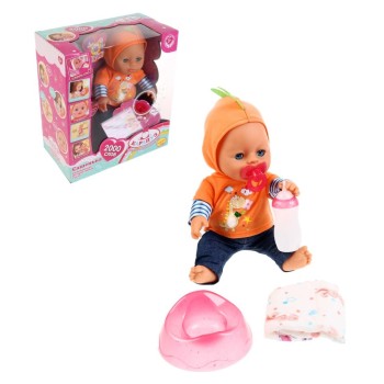 Карапуз. Пупс "Сашенька. Барбарики" 30 см, озвученный пьет, писает, 4 акс, арт.Y30BB-35616