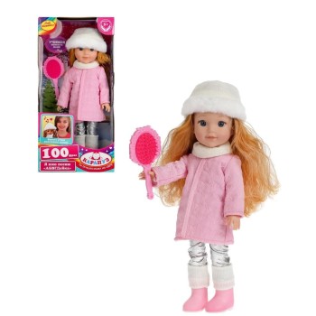 Карапуз. Кукла "АБВГДейка Катерина" 38 см песня озвуч. в зимнем костюме, расческа арт.EB38D-WN-40343