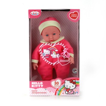 Карапуз. Пупс "Hello Kitty" 30 см мягкое тело, озвуч., в ассорт. арт.295-D-RU