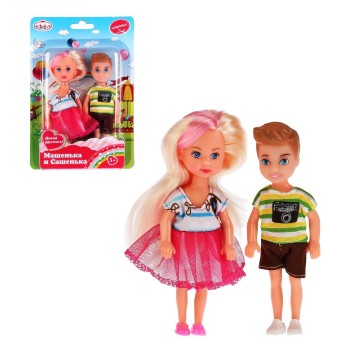Карапуз. Кукла "Машенька и Сашенька" 12см. Набор 2 шт. на блистере арт.MARY001-GB-BB