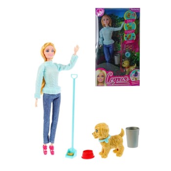 Карапуз. Кукла "София" 29см с питомцем, руки и ноги сгибаются, с аксесс. арт.K134175-S-KT