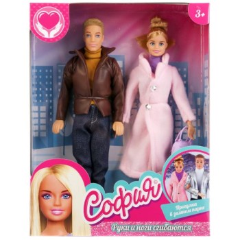 Карапуз. Кукла "София" 29см с семьей, в осенней одежде арт.99162-S-AN