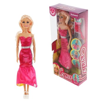 Карапуз. Кукла "София" 29см руки и ноги сгиб, платье-трансф, реалис. ресницы, акс, арт.66670-S-BB