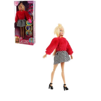 Карапуз. Кукла "София модница" 29см набор тату, руки и ноги сгиб, с акс арт.66529-21-S-BB /24