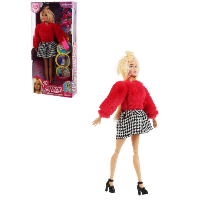 Карапуз. Кукла "София модница" 29см набор тату, руки и ноги сгиб, с акс арт.66529-21-S-BB /24