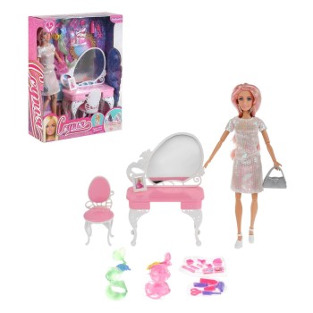 Карапуз. Кукла "София" 29см руки и ноги сгиб, таулетный столик и акс, кор арт.66443-S-BB