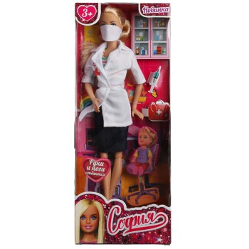 Карапуз. Кукла "София педиатр" 29 см руки и ноги сгибаются арт.66001J-D1-S-BB