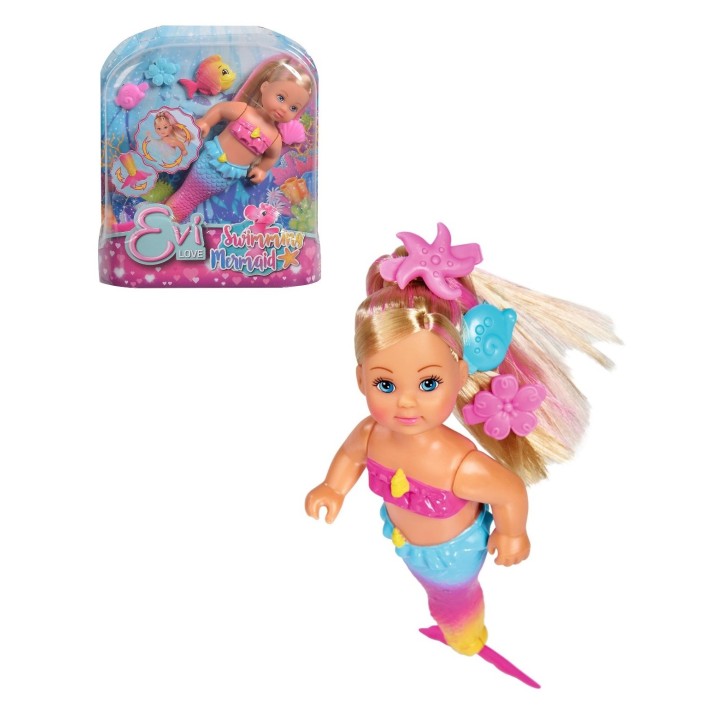 Evi.5733318 Кукла Еви 12 см Русалочка с крутящимся хвостом