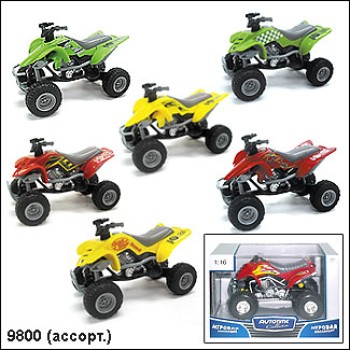 Autogrand. Мотоцикл 1:24 арт.33876/10682-12 "QUADROBIKE "SPORT" Пожарный