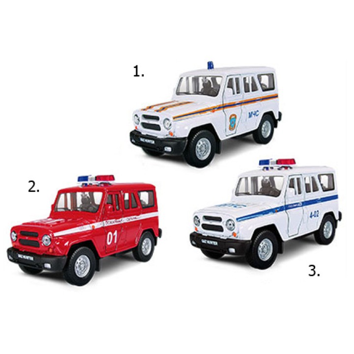 Autogrand. УАЗ Хантер арт.65208 экстренные службы спасения, в ассорт. 1:36
