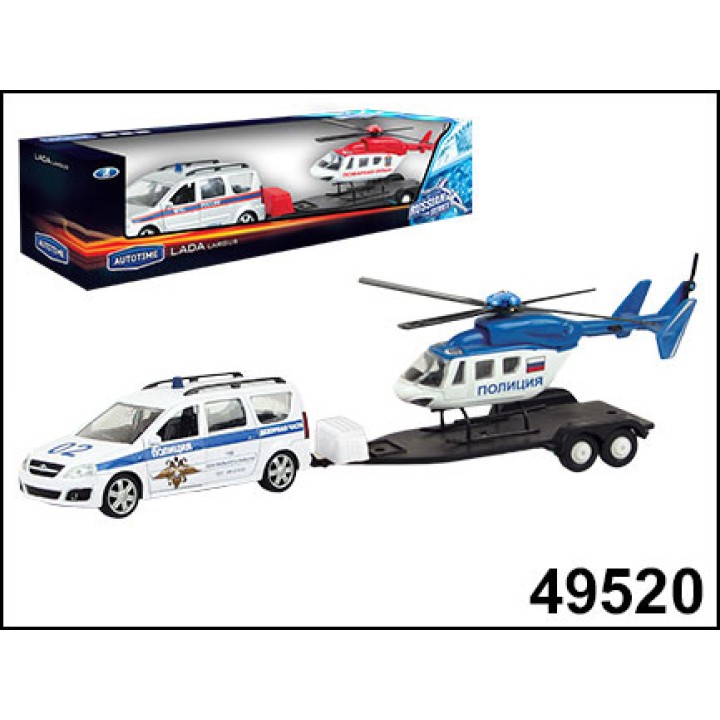 Autogrand. Лада LARGUS арт.49520 с вертолетом, полиция 1:38