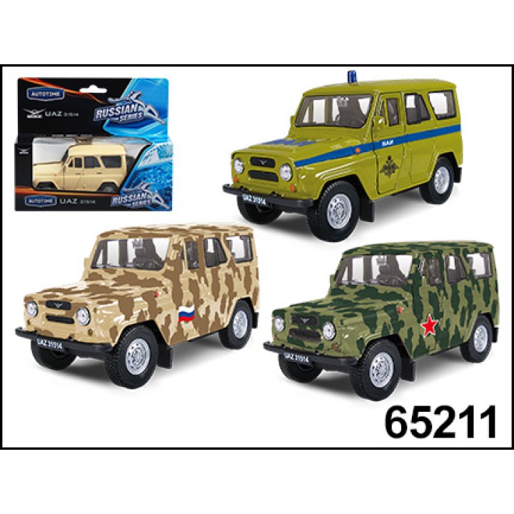 Autogrand. УАЗ-31514 арт.65211 Военные, ассортимент 1:36