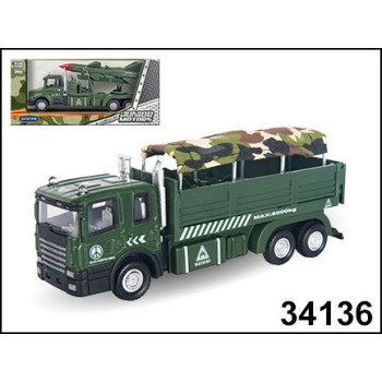 Autogrand. Машина арт.34136 "MILITARY AUTOTRUCK" для перевозки солдат 1:48