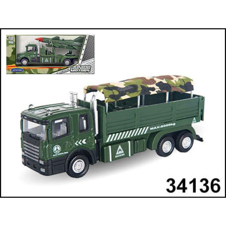 Autogrand. Машина арт.34136 "MILITARY AUTOTRUCK" для перевозки солдат 1:48