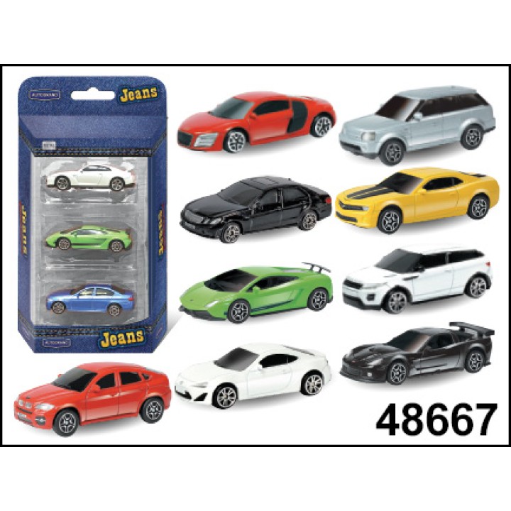 Autogrand. Машина "ELITE MODERN CAR" №1" ассортимент 1:64, мульти-пак 3 шт арт.48667