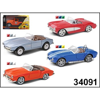 Autogrand. CLASSIC SPORT CABRIO арт.34091 со светом фар, ассортимент 1:32