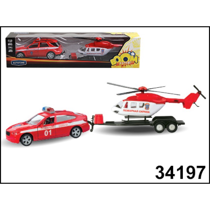 Autogrand. Машина арт.34197 "BAVARIA GRAN TURISMO" с вертолётом, МЧС 1:36