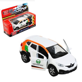 Технопарк. Модель "Renault Kaptur. Каршеринг" арт.SB-18-20-RK-CS-WB 12см, откр двери, инерц.