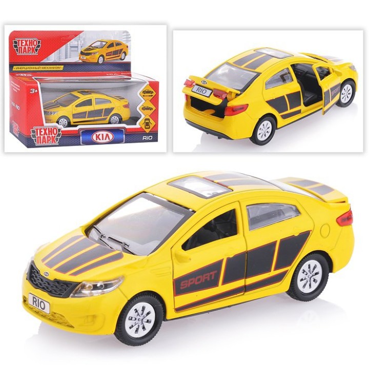 Технопарк. Модель "Kia Rio. Спорт" арт.RIO-SPORT 12см металл.инерц. открыв.двери и багажник