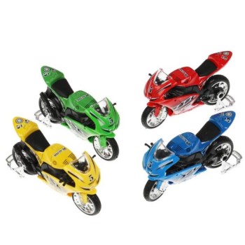 Технопарк. Мотоцикл "Спорт" 11,5 см, металл подв.эл, ассорт. дисплее, арт.ZY867109-R