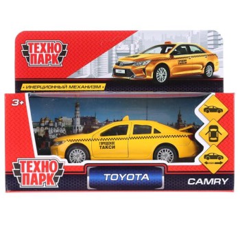 Технопарк. Модель "Toyota Camry. Такси" арт.CAMRY-T 12см, откр дв, багаж
