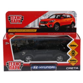 Технопарк. Модель "Hyundai Creta" арт.CRETA-BK 12см, открыв. двери, багаж, инерц,