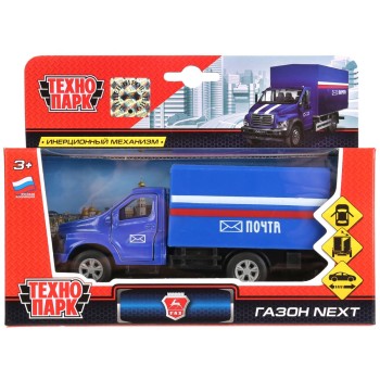 Технопарк."Газ Газон Next" Почта арт.SB-18-17-POST-WB 14,5см, открыв.двери, инерц. в кор