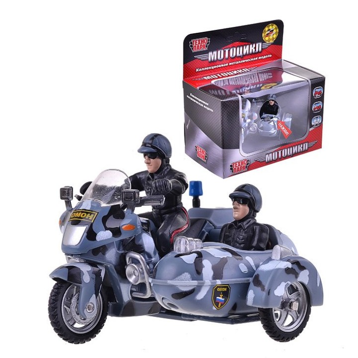 Технопарк. Мотоцикл арт.СТ-1247-3 Омон с люлькой