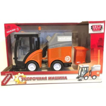 Технопарк. Уборочная машина арт.WY680A-R 23,5см, свет+звук, пластик, инерц.