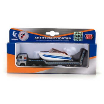 Технопарк. Камаз "Транспортер Полиция" с лодкой арт.SB-16-30-P