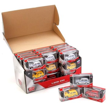 Технопарк. Модель "Лада 4х4" арт.SB-16-72-B-CDU металл. 7,5см, цвет в ассорт. в дисплее