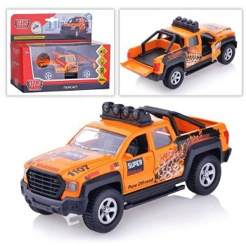 Технопарк. Машина металл "Пикап спорт" арт.SB-18-02-S-WB 13,3см, свет+звук, открыв. двери, инерц.