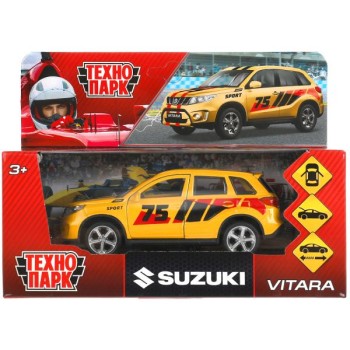 Технопарк. Модель "Suzuki vitara S 2015 Спорт" арт.VITARA-12SRT-YE 12 см, отк дв, баг, инер, жел.,