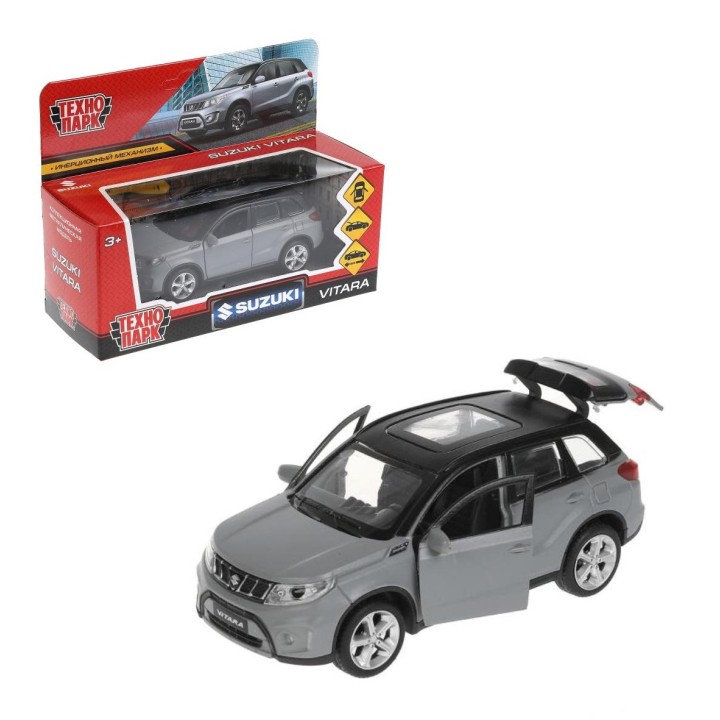 Технопарк. Модель "Suzuki vitara S 2015" арт.VITARA-12FIL-GYBK 12 см матовый двер, баг, ин, серый,